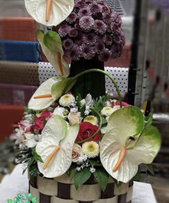 سبد گل مصنوعی NFB18 Natural Flower Basket