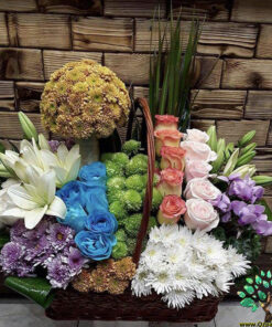 سبد گل مصنوعی NFB3 Natural Flower Basket