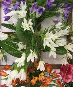 گل-مصنوعی-بوته-گلدار-گیاهان-پخش-مستقیم-مجموعه-پارادایسکیفت بالا -رنگ سفید