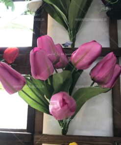 گل-مصنوعی-بوته-گلدار-گیاهان-پخش-مستقیم-مجموعه-پارادایس-کیفت بالا -رنگ بنفش
