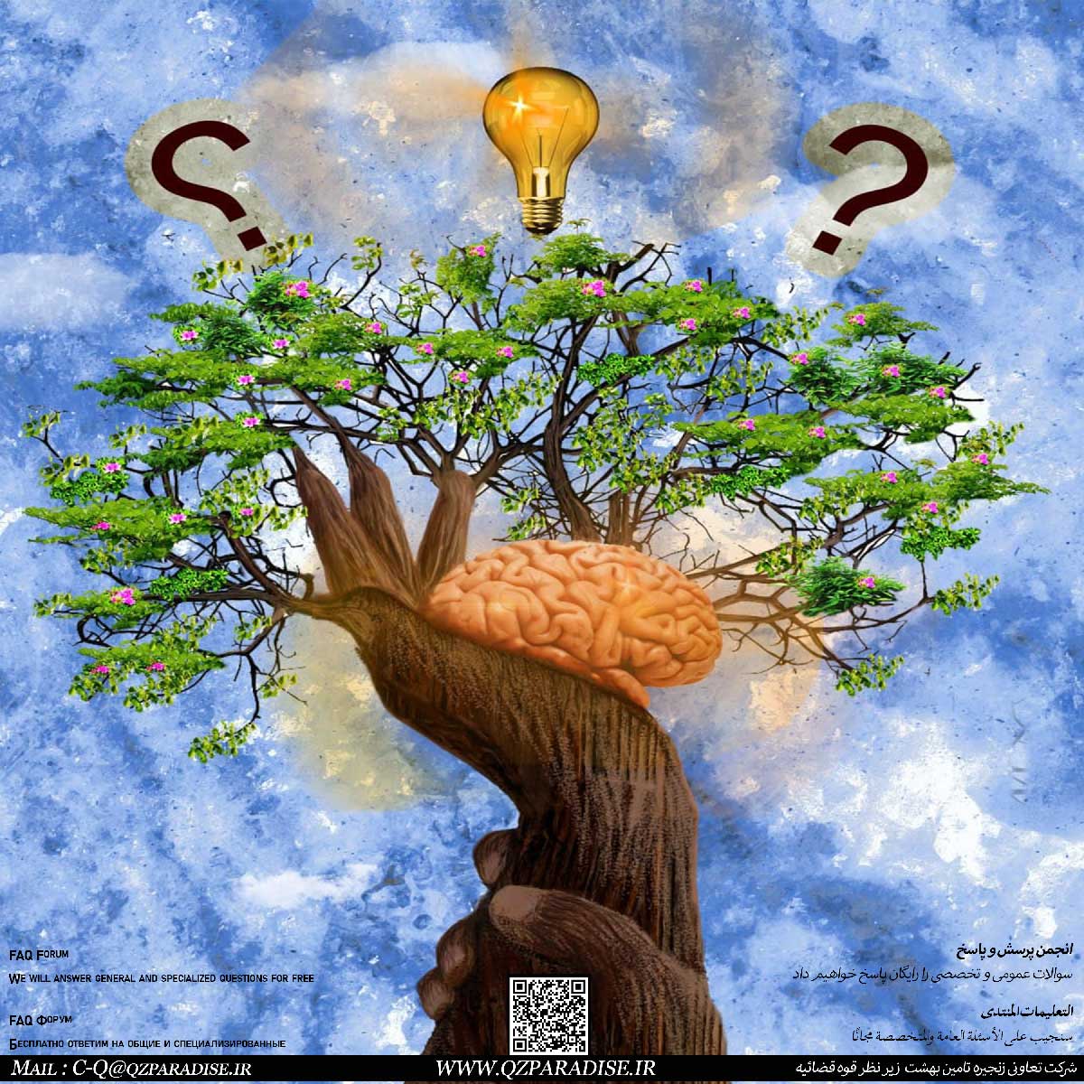 بنر انجمن پرسش و پاسخ کاری از استاد سعید زاجکانی