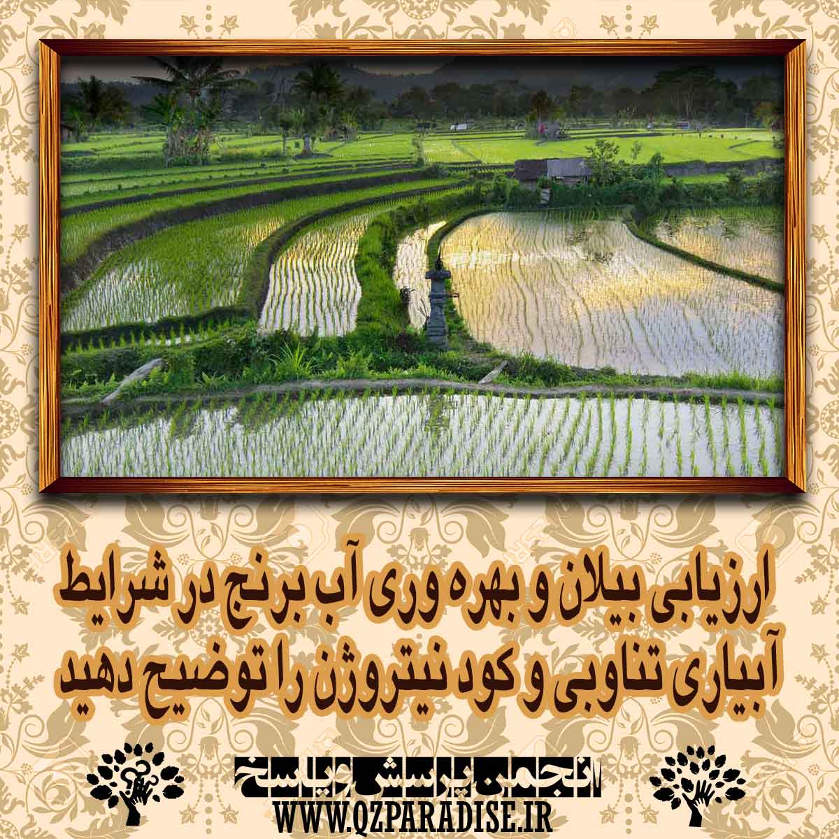 ارزیابی بیلان و بهرهوري آب برنج در شرایط آبیاري تناوبی و کود نیتروژن را توضیح دهید . 1f26977d0605f55bd534e8d98061eedef6104da0 14 - ارزیابی بیلان و بهرهوري آب برنج در شرایط آبیاري تناوبی و کود نیتروژن را توضیح دهید .